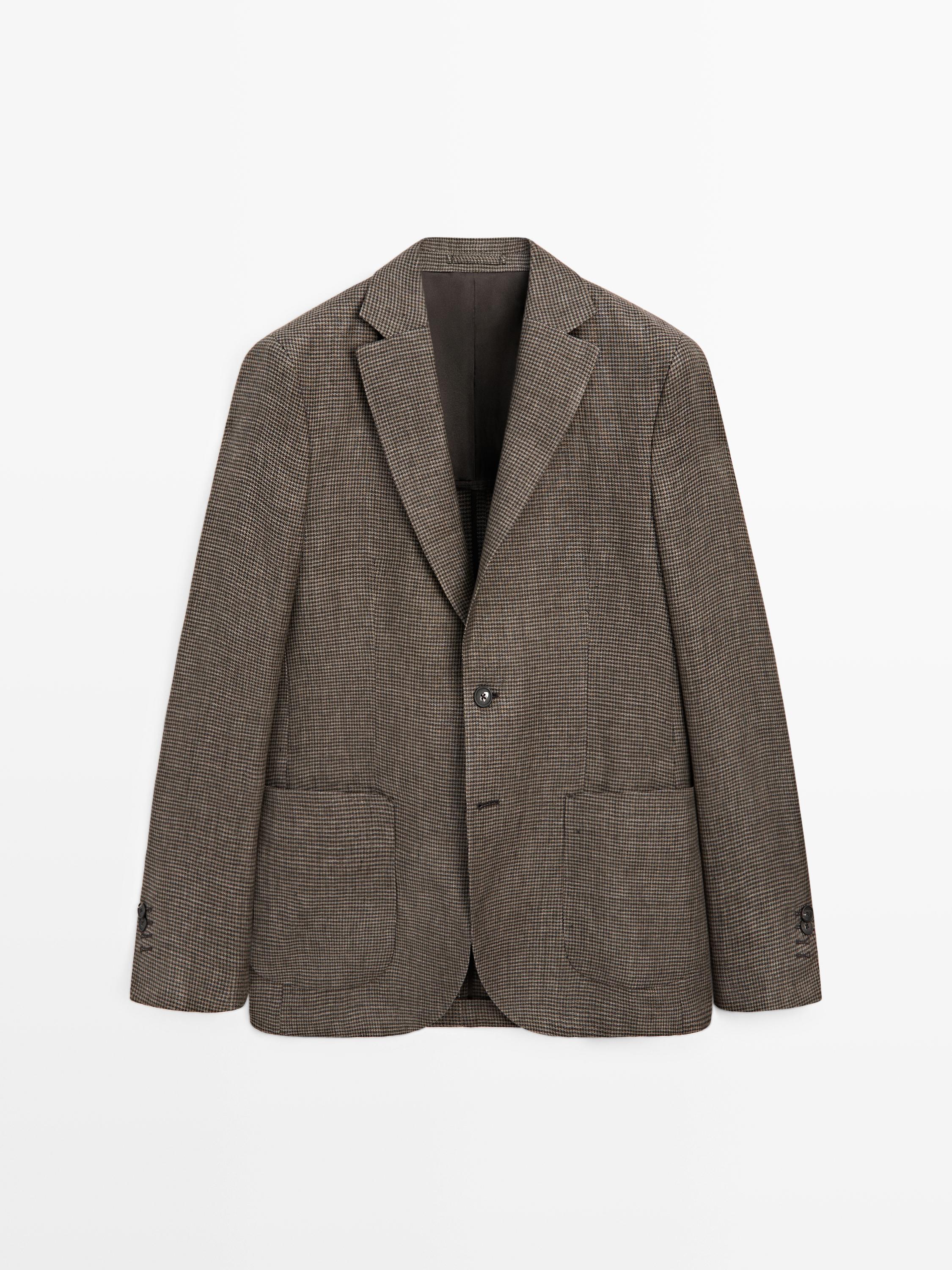 100% linen blazer with pocket details